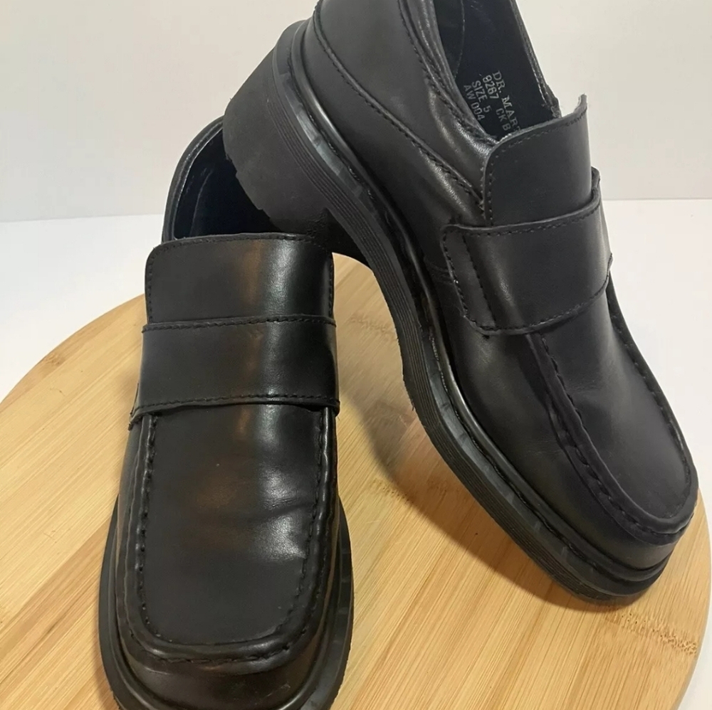 Dr. Martens Black Leather Loafers